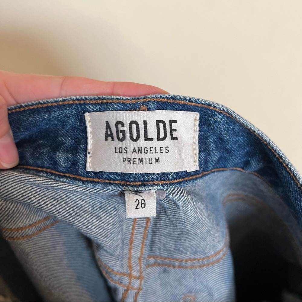 Agolde Riley Straight Jean in Lowdown - Picture 5 of 7